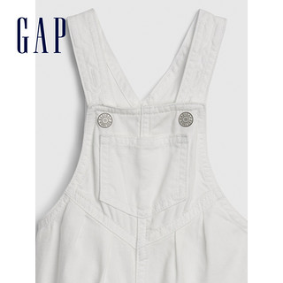 Gap婴儿纯棉牛仔背带短裤夏季580578 2020新款简约宽松童装裤子