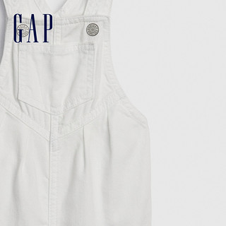 Gap婴儿纯棉牛仔背带短裤夏季580578 2020新款简约宽松童装裤子