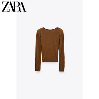 ZARA 新款 女装 垫肩饰 T 恤 01067471700