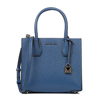 MICHAEL KORS 迈克·科尔斯 MERCER系列 女士牛皮手提包 30F6GM9M2L538 孔雀蓝 中号