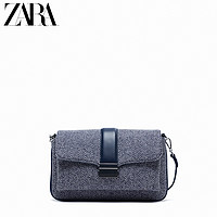 历史低价：ZARA 16854610009 蓝色金属饰件单肩包