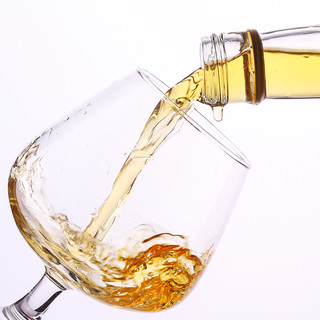 乐美雅白兰地红酒杯矮脚细品干邑杯洋酒玻璃高脚杯410ml家用6只装