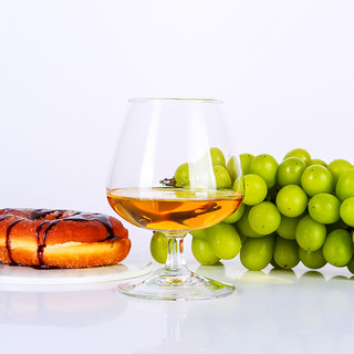 乐美雅白兰地红酒杯矮脚细品干邑杯洋酒玻璃高脚杯410ml家用6只装