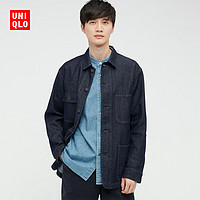 优衣库 男装 工装茄克(水洗产品)(牛仔) 438175 UNIQLO