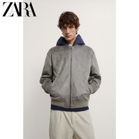 ZARA 新款 男装 冬季仿麂皮反绒飞行员夹克外套 08281317809