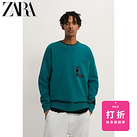 ZARA 新款 男装 补丁口袋宽松卫衣 06224312538