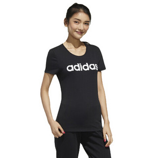 adidas NEO W ESNTL LG T 1 女子运动T恤 FP7868 黑色 XL