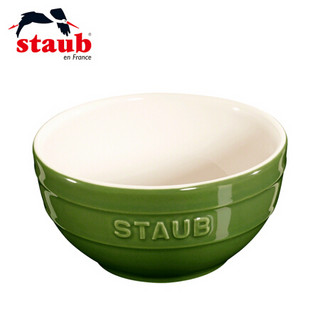 Staub珐宝陶瓷碗欧式碗法式餐具水果沙拉碗面碗汤碗可爱ins碗创意好看泡面碗个性饭碗家用碗12cm 莳萝绿  1只装