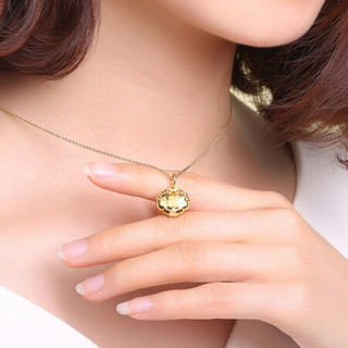 潮宏基 CHJ JEWELLERY 百福锁 足金黄金吊坠女款 计价 XPG30003433 约1.95g