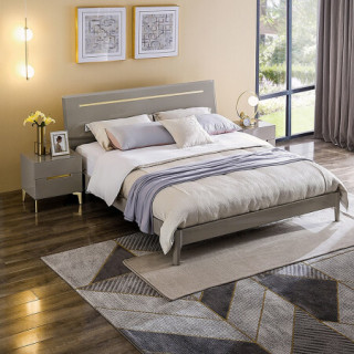 全友家居双人床现代轻奢板式框架床主卧室家具大床婚床12600118m床