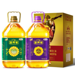 福临门 营养家黄金小黑葵葵花仁油+活粒鲜胚玉米胚芽油3L*2礼盒 京东自营