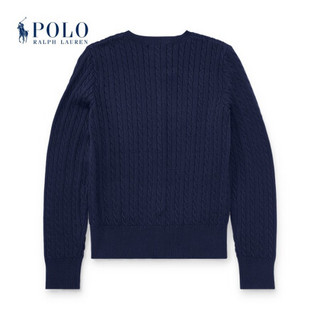 Ralph Lauren/拉夫劳伦女童 2020年秋季棉质迷你绞花式针织开襟衫32839 B82-蓝色 S