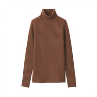 無印良品  無印良品 MUJI 女士高领毛衣 BAA04A0A 砖红色 M