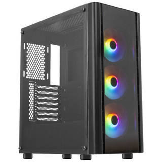 Thermaltake 曜越 V6 EATX机箱 半侧透 黑色+Smart RGB 500W白牌电源 套装