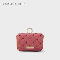 CHARLES＆KEITH2021春季新品CK6-30840221女士编织包面迷你单肩包 Brick砖色 XS