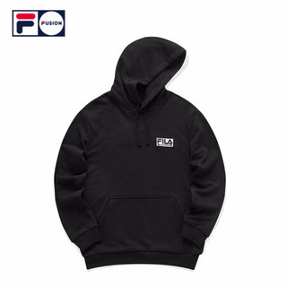 FILA FUSION × WM白山联名男子连帽卫衣 2020冬季新款卫衣潮 深黑-BK 165/88A/S