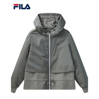 FILA 斐乐官方女士针织上衣2021年春季新款休闲l运动外套女 氤军绿-KK 160/80A/S