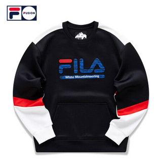 FILA FUSION x WM白山斐乐跨界联名女子2021春季新款潮流卫衣 深紫蓝-NV 155/76A/XS