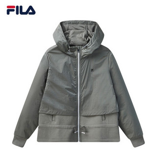 FILA 斐乐官方女士针织上衣2021年春季新款休闲l运动外套女 氤军绿-KK 160/80A/S