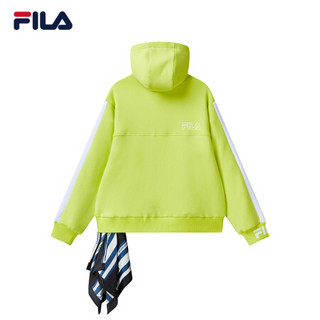 FILA x MIHARA 斐乐女士针织上衣2021年春季新款联名长袖外套 亮黄绿-LG 155/76A/XS