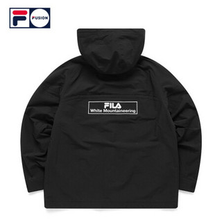 FILA FUSION x WM白山联名斐乐男士运动外套2021春季新款潮流外套 深黑-BK 165/88A/S