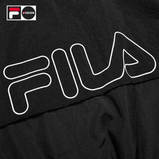 FILA FUSION斐乐男士运动外套2021春季新款宽松潮流运动茄克男 深黑-BK（宽松版型，建议拍小一码） 165/88A/S