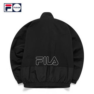 FILA FUSION斐乐男士运动外套2021春季新款宽松潮流运动茄克男 深黑-BK（宽松版型，建议拍小一码） 165/88A/S