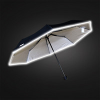3M 雨伞 反光印花雨伞 折叠商务伞 三折伞 不透光 挡紫外线 不易生锈 yzlp 藏青