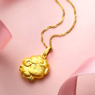 Chow Tai Fook 周大福f吊坠 Chow Tai Fook 周大福f 女士生肖羊足金吊坠3g 报价价格评测怎么样 什么值得买