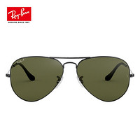 Ray-Ban 雷朋 经典飞行员系列 0RB3025 黑色镜框绿色偏光镜片