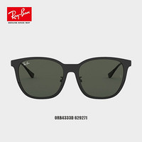 Ray-Ban 雷朋 RayBan雷朋太阳镜时尚优雅方形防紫外线男女款墨镜0RB4333D 629271黑色镜框深绿色镜片 55