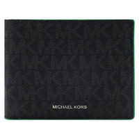 迈克·科尔斯（MICHAEL KORS） MK男包 COOPER系列PVC黑色钱包 36S0LCOF5O BLACK PALM