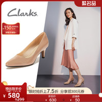 clarks其乐女鞋2020经典仙女风通勤猫跟高跟鞋单鞋优雅