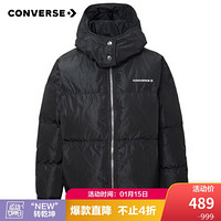 CONVERSE 匡威 女子 Down Oversized Puffer 运动 短款连帽羽绒服 10019787-A01 XL码