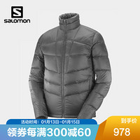 萨洛蒙（Salomon）男女款 户外运动防泼水轻便保暖羽绒服 TRANSITION DOWN JKT 黑色 C14296 L