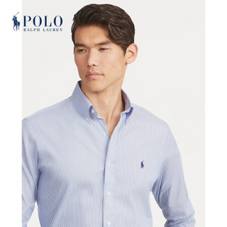 Ralph Lauren/拉夫劳伦男装 经典版型棉质衬衫10538 B35-蓝色条纹 S