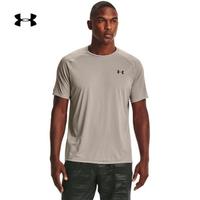 安德玛官方UA Tech男子运动短袖T恤Under Armour1345317 棕色200 XL