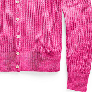 Ralph Lauren/拉夫劳伦女童 2020年秋季学院风棉质针织开襟衫34083 650-粉红色 S