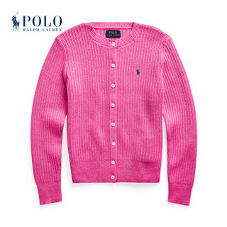 Ralph Lauren/拉夫劳伦女童 2020年秋季学院风棉质针织开襟衫34083 650-粉红色 S