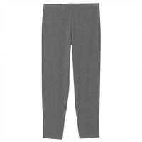 無印良品 MUJI 無印良品  女式 弹力天竺 七分长收腿裤 炭灰色 L