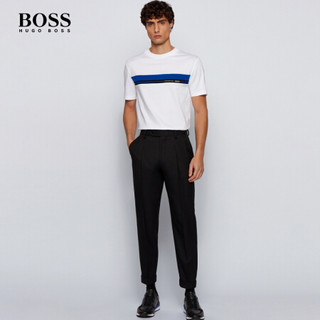 HUGO BOSS雨果博斯男士2021春夏新款Porsche x BOSS 系列棉质T恤 100-白色 S