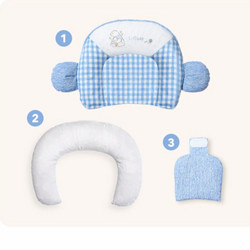 良良婴儿枕头防偏头新生儿棉麻透气四季通用枕 （适合0-1岁宝宝）
