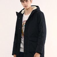 JEANSWEST 真维斯 JW-94-122TB505 男士保暖连帽中长款厚棉服外套