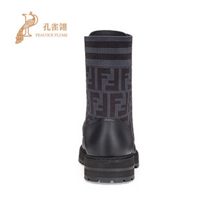 FENDI/芬迪鞋子2020新款男鞋时尚经典系带FF图案动感条纹靴   7U1398A8C7F1C2P  黑色 7