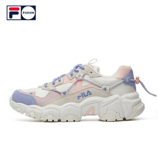 FILA FUSION 斐乐官方 猫爪鞋女 老爹鞋2020秋新款时尚运动鞋 雪白-SW 35.5