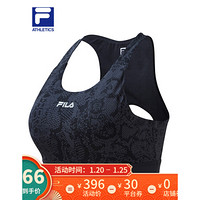 FILA ATHLETICS 斐乐运动内衣女子2020冬季新款休闲运动套头衫 深黑-BK XS