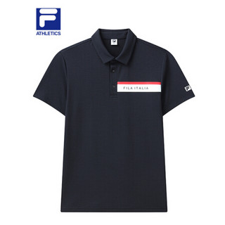 FILA Athletics斐乐男子短袖POLO衫 2021年新款专业高尔夫POLO衫 传奇蓝-NV 170/92A/M