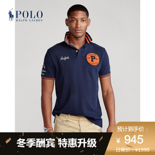 Ralph Lauren/拉夫劳伦男装 2020年秋季定制修身老虎网眼布网球衫12930 410-海军蓝 M