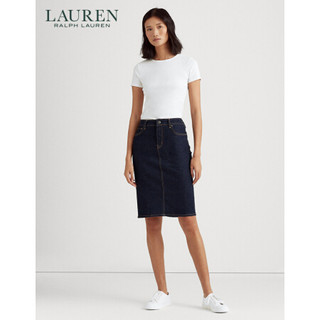 Lauren/拉夫劳伦女装 2020年秋季牛仔布半身裙60362 400-蓝色 0