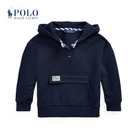 Ralph Lauren/拉夫劳伦女童 2021年早春起绒布连帽衫34800 410-海军蓝 2/2T